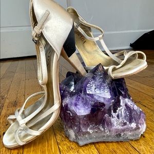 Prada champagne dressy heels